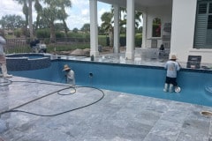 pool deck and spa remodel